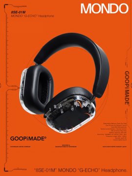 <strong>GOOPiMADE x MONDO</strong>8SE-01M MONDOG-ECHO Headphone<br>BLACK/SKELTON