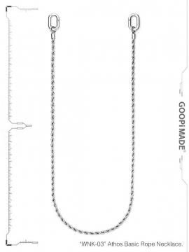 <strong>GOOPiMADE</strong>WNK-03 Athos Basic Rope Necklace<br>SILVER plating