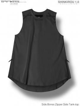 <strong>IP-AXIS STUDIO x SHINKIROU 1.0</strong>Side Bones Zipper Side Tank-top<br>BLACK