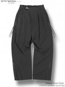 <strong>IP-AXIS STUDIO</strong>Drapes Dress Pants (Outdoor functional quick-dry)<br>BLACK
