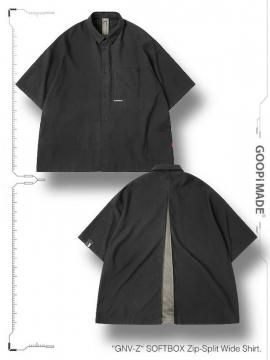 <strong>GOOPiMADE</strong>GNV-Z SOFTBOX Zip-Split Wide Shirt<br>SHADOW