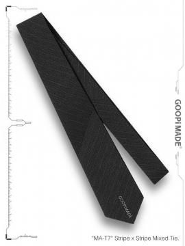 <strong>GOOPiMADE</strong>MA-T7  Stripe x Stripe Mixed Tie<br>SHADOW