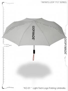 <strong>GOOPiMADE</strong>KC-01 Light-Tech Logo Folding Umbrella<br>SILVER GRAY