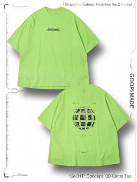 <strong>GOOPiMADE</strong>Gr-01T Concept. 3D Circle Tee<br>NEON GREEN