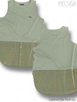 <strong>MELSIGN®</strong>Layered Clip Tank-top<br>OLIVE