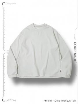 <strong>GOOPiMADE</strong>Prx-01T - Core Tech L/S Tee<br>ASH / DUST WHITE