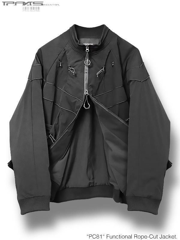 IP-AXIS STUDIO - IPA-PC81-BK - “PC81“ Functional Rope-Cut Jacket