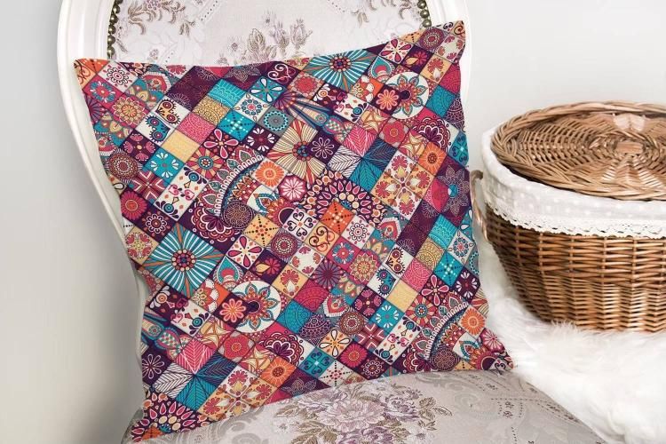 トルコ製　クッション　カバー トルコ] キリム・クッションカバー（60 x 40 cm）CU0298 | 猫ノ途中