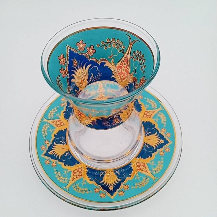 Chai glass チャイグラス - トルコ陶器 - sevinc8 セヴィンチ