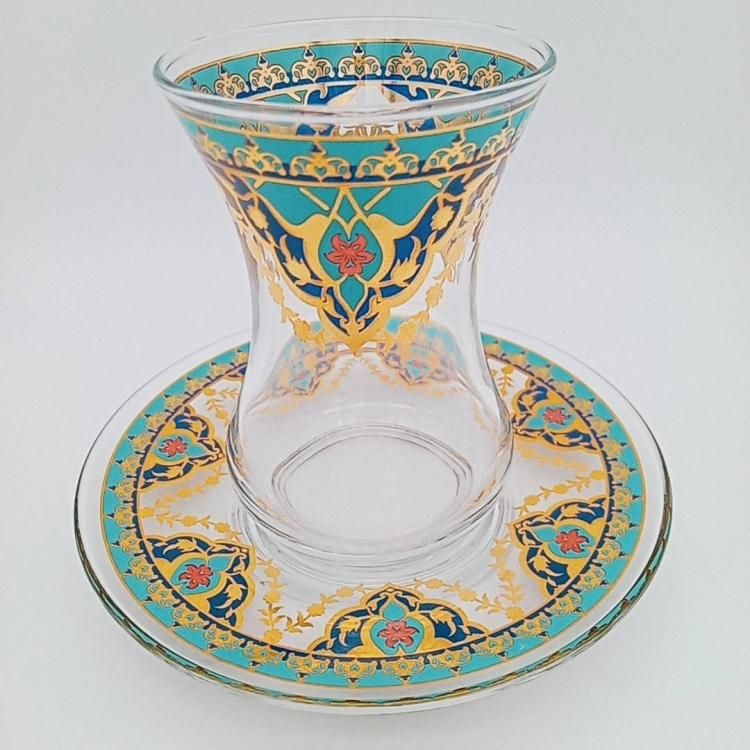 トルコ陶器 ワインボトル グラス2つ セット
