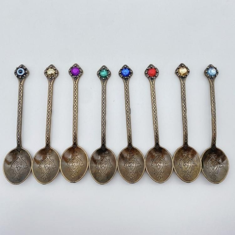 カントリーストア　スプーンコレクション スプーンAntique Gold Blue Circle - sevinc8 セヴィンチエイト