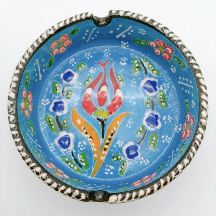 Decoration Ashtray<br>Light Blue 