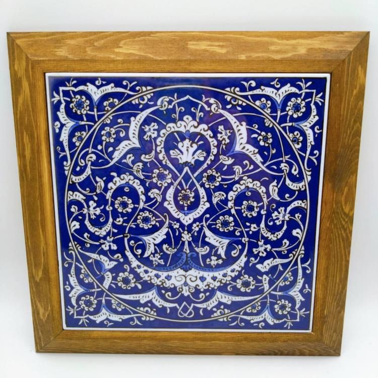 トルコ彩色タイル壁掛け額 タイルの魅力とアートの融合/トルコ・タイル