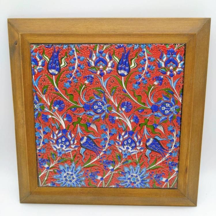 トルコ 壁掛け タイル (大) 壁掛け用タイル（額入り）大 - sevinc8 セヴィンチエイト｜地中海雑貨