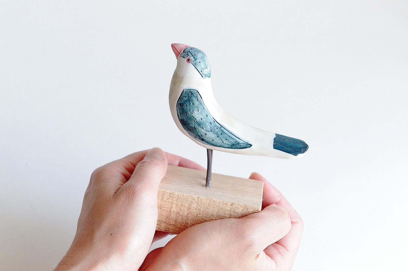 オブジェ - トリ文鳥C - 草舟オンラインショップ（金子佐知恵