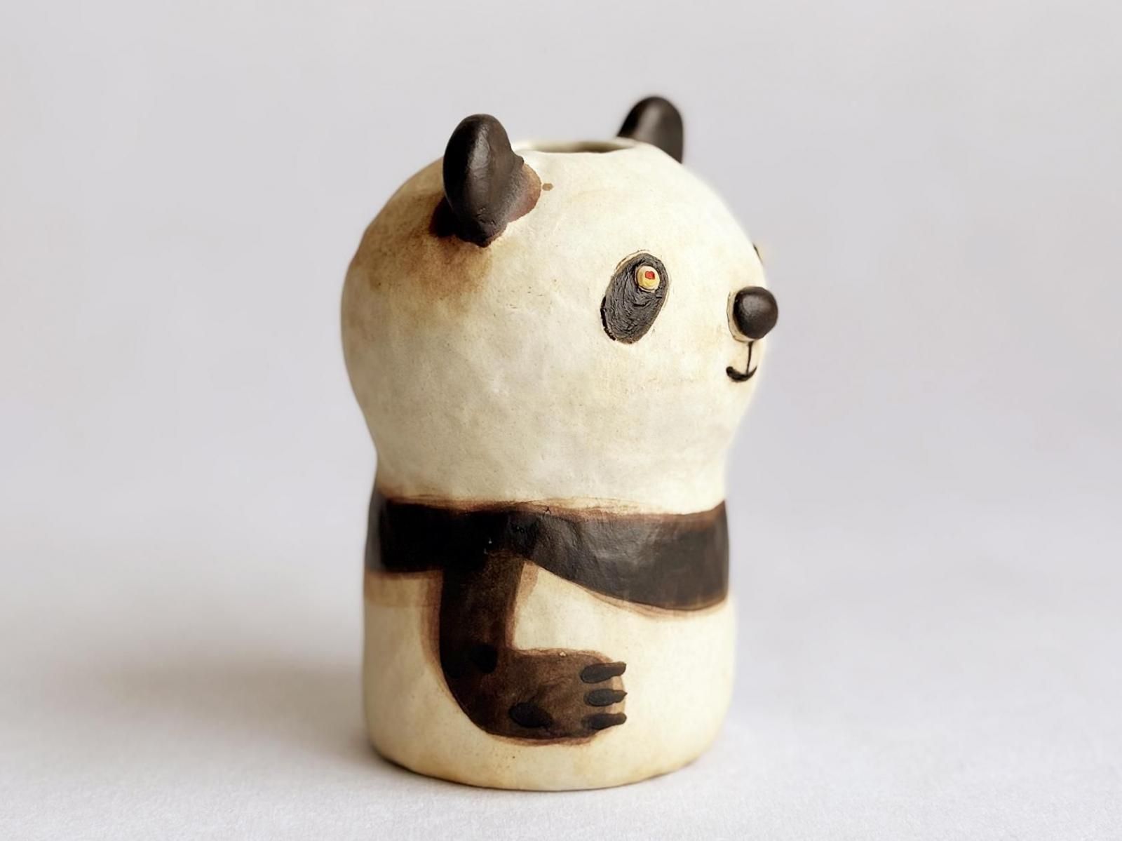 パンダの花入 - 草舟オンラインショップ（金子佐知恵）| 陶器の雑貨と