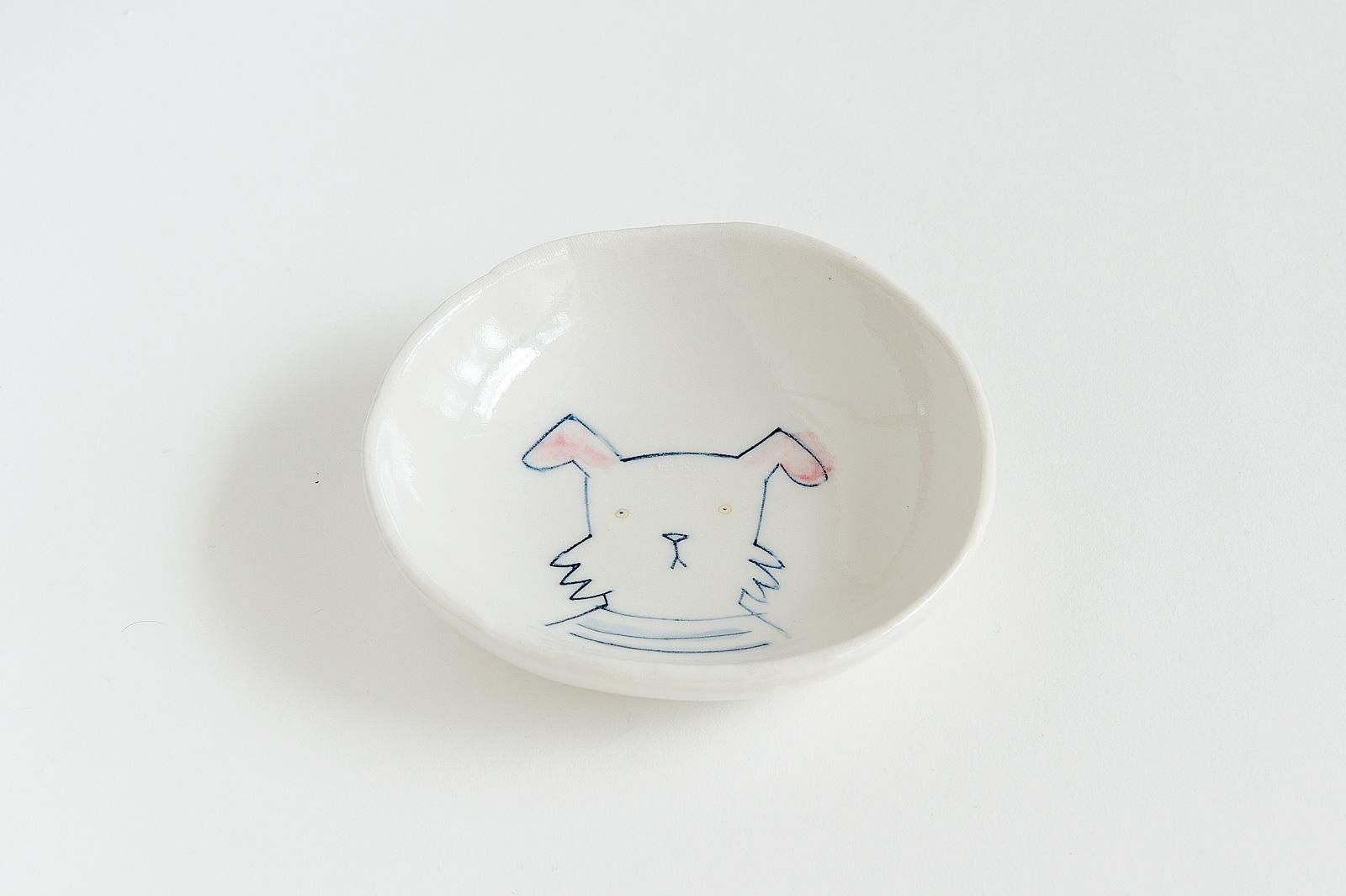 どうぶつ絵皿 犬 - テリア - 草舟オンラインショップ（金子