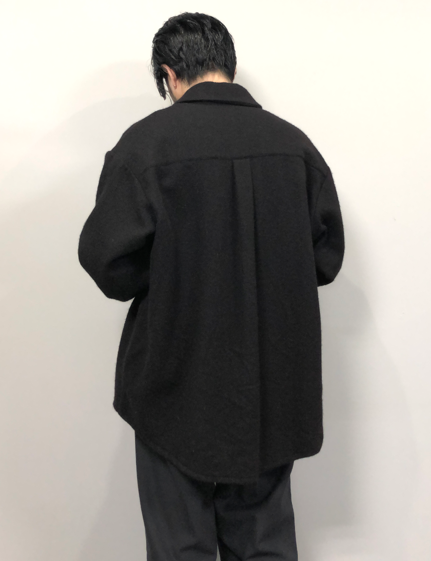 UNUSED - Alpaca Tweed Shirts (BLACK) US2281【Hoen-WEB】