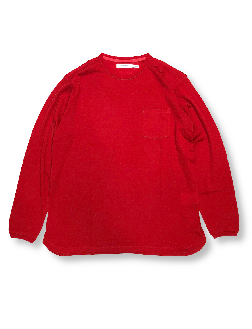 <img class='new_mark_img1' src='https://img.shop-pro.jp/img/new/icons50.gif' style='border:none;display:inline;margin:0px;padding:0px;width:auto;' />nonnative - DWELLER L/S TEE WOOL JERSEY Mt.Breath Wool (RED)
