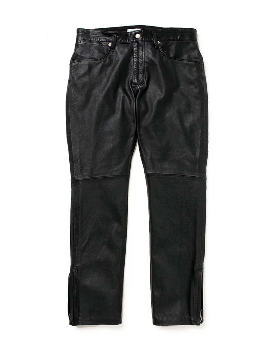 nonnative - EXPLORER JEANS DROPPED FIT COW LEATHER (BLACK)【Hoen-web】 nonnative - EXPLORER JEANS DROPPED FIT COW LEATHER (BLACK)【Hoen-web】