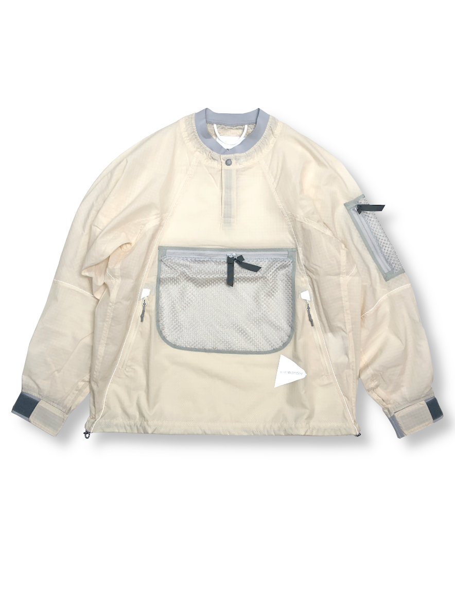 <img class='new_mark_img1' src='https://img.shop-pro.jp/img/new/icons50.gif' style='border:none;display:inline;margin:0px;padding:0px;width:auto;' />and wander - breath rip pullover jacket