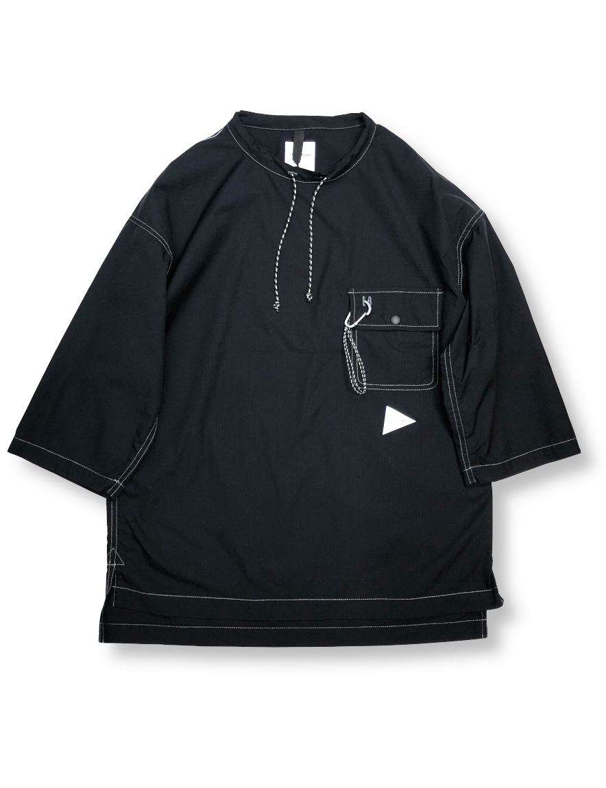 <img class='new_mark_img1' src='https://img.shop-pro.jp/img/new/icons50.gif' style='border:none;display:inline;margin:0px;padding:0px;width:auto;' />and wander - dry rip long pullover (BLACK)