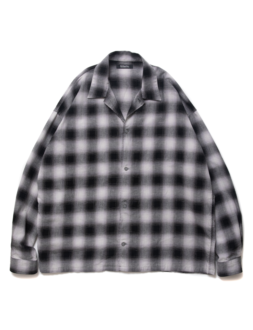 ROTTWEILER - OMBRE CHECK SHIRTS (BLACK)【Hoen - Web】公式通販