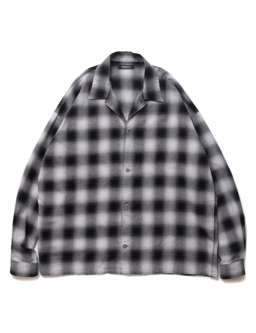 <img class='new_mark_img1' src='https://img.shop-pro.jp/img/new/icons50.gif' style='border:none;display:inline;margin:0px;padding:0px;width:auto;' />ROTTWEILER - OMBRE CHECK SHIRTS (BLACK)