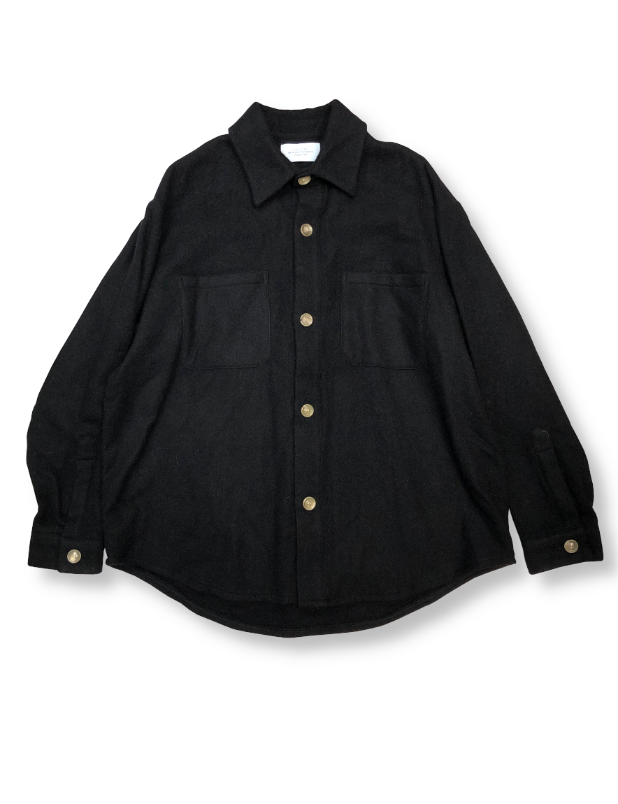UNUSED - Alpaca Tweed Shirts (BLACK) US2281【Hoen-WEB】