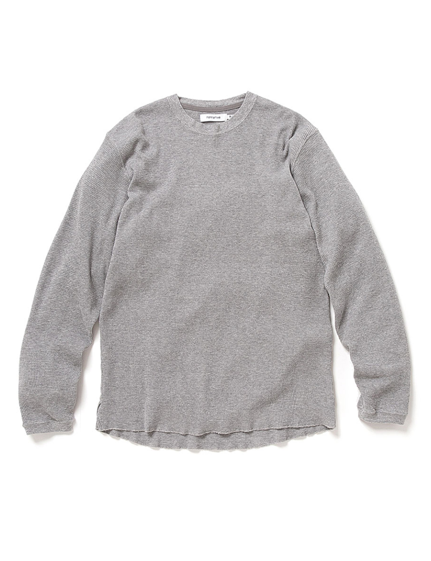 <img class='new_mark_img1' src='https://img.shop-pro.jp/img/new/icons50.gif' style='border:none;display:inline;margin:0px;padding:0px;width:auto;' />nonnative - DWELLER L/S TEE COTTON THERMAL OVERDYED VW (GRAY)
