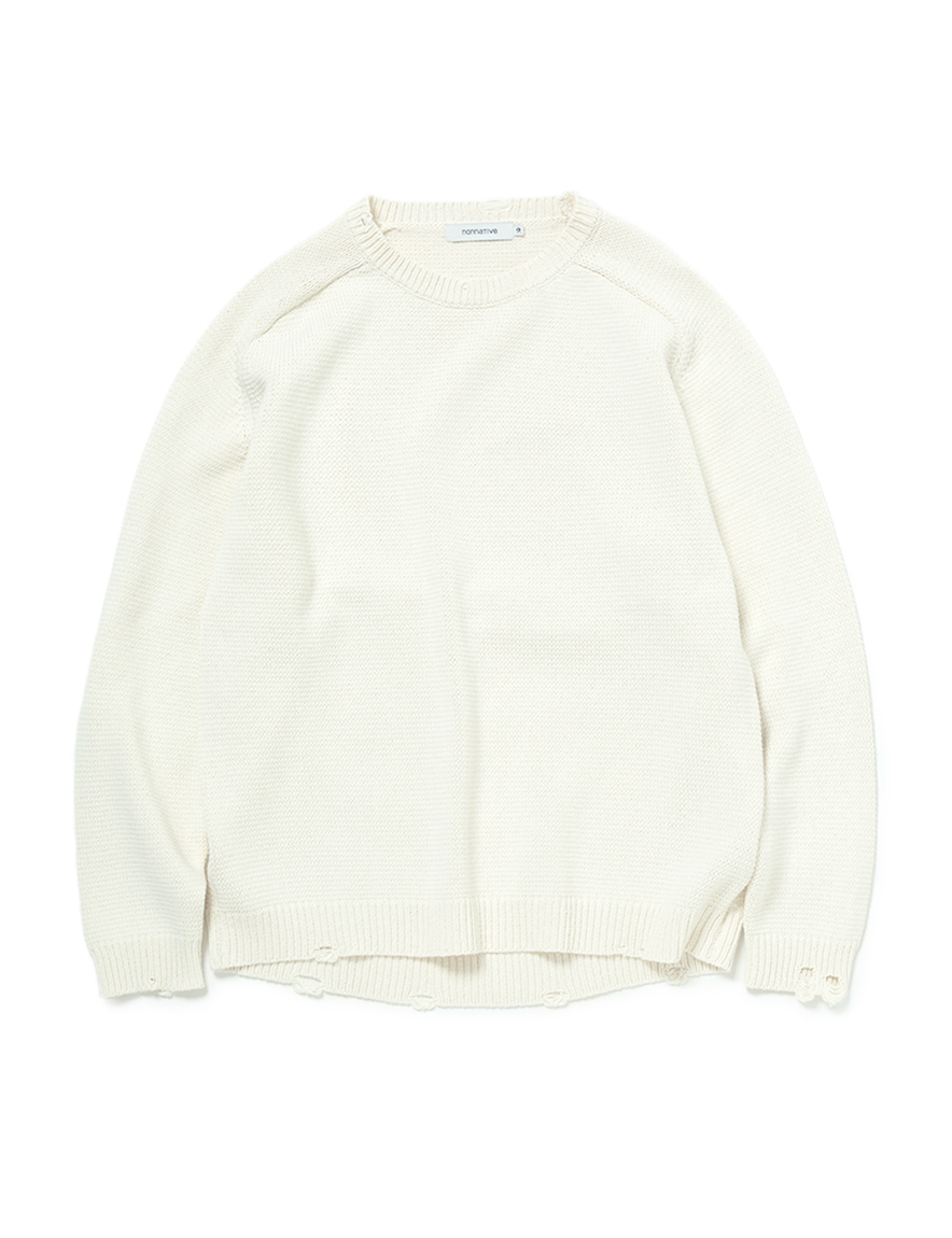 <img class='new_mark_img1' src='https://img.shop-pro.jp/img/new/icons50.gif' style='border:none;display:inline;margin:0px;padding:0px;width:auto;' />nonnative - TROOPER SWEATER COTTON YARN OVERDYED VW (OFF WHITE)

