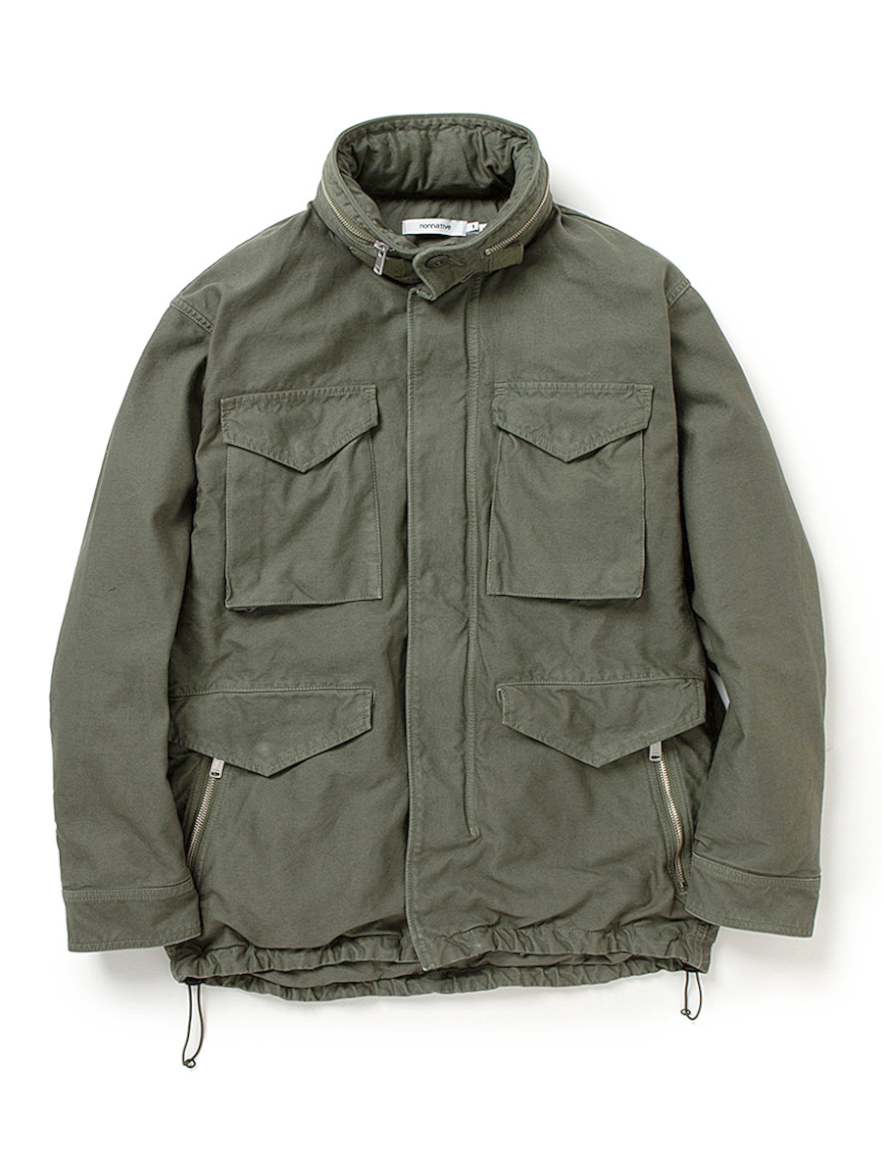 <img class='new_mark_img1' src='https://img.shop-pro.jp/img/new/icons1.gif' style='border:none;display:inline;margin:0px;padding:0px;width:auto;' />nonnative - TROOPER JACKET COTTON BACK SATIN WITH GORE-TEX INFINIUM OVERDYED VW (OLIVE)
