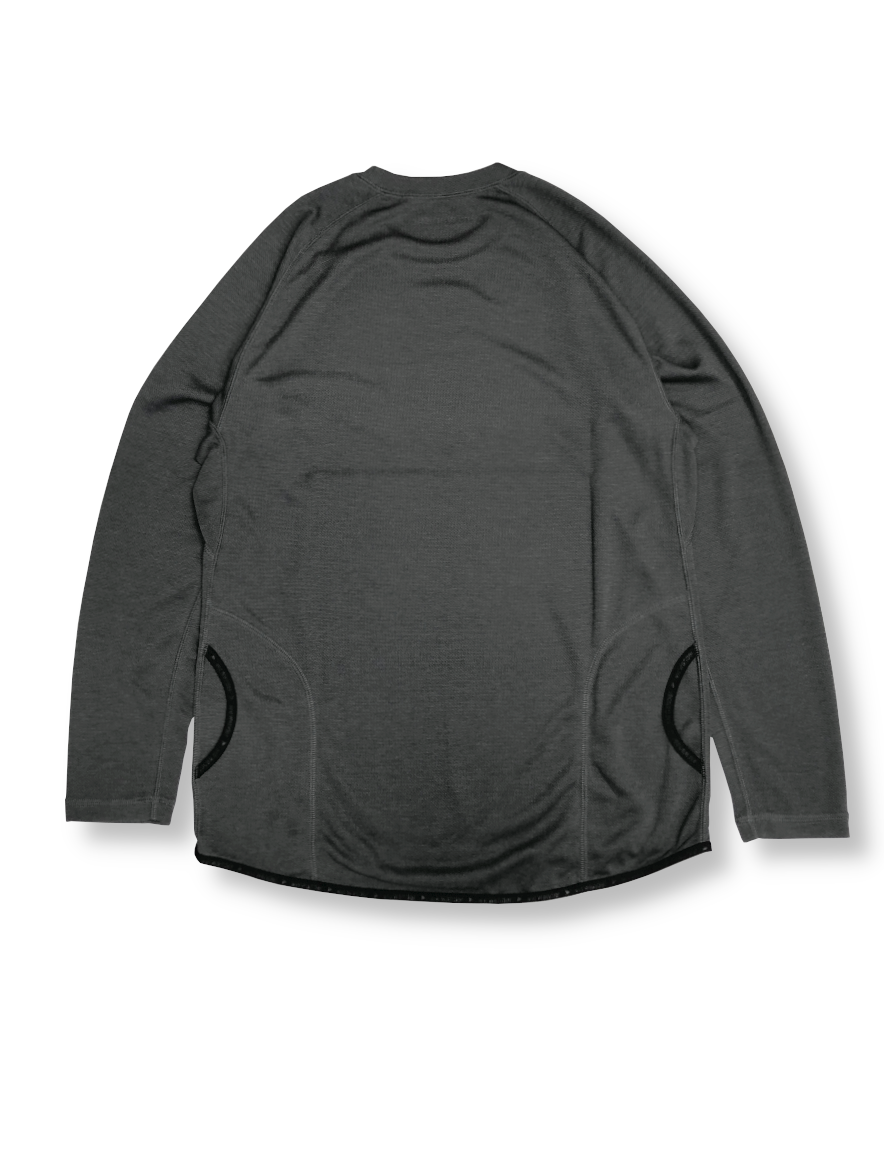 and wander - power dry jersey raglan LS T (CHARCOAL) 【Hoen - Web】公式通販