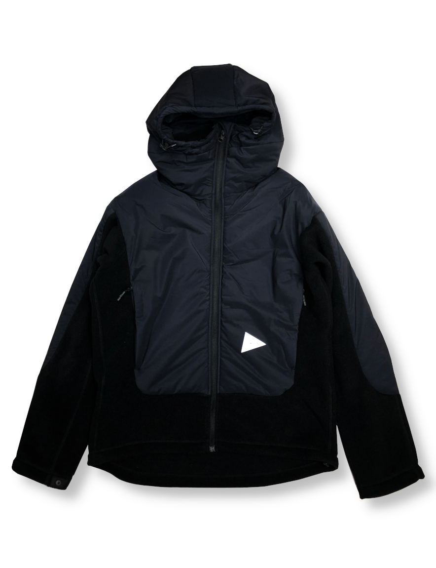 <img class='new_mark_img1' src='https://img.shop-pro.jp/img/new/icons50.gif' style='border:none;display:inline;margin:0px;padding:0px;width:auto;' />and wander - top fleece jacket (BLACK)