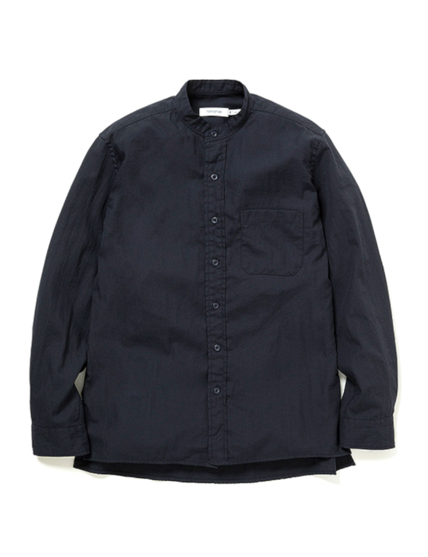 <img class='new_mark_img1' src='https://img.shop-pro.jp/img/new/icons1.gif' style='border:none;display:inline;margin:0px;padding:0px;width:auto;' />nonnative - DWELLER STAND COLLAR SHIRT C/N TWILL (NAVY)