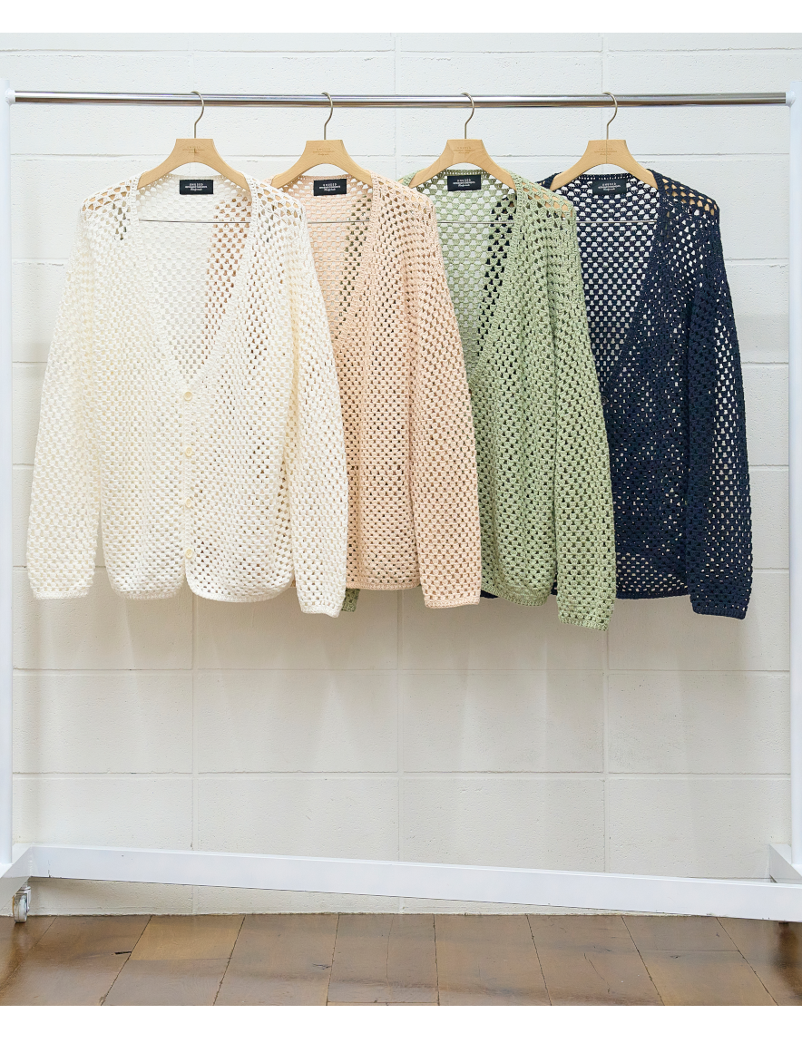 <img class='new_mark_img1' src='https://img.shop-pro.jp/img/new/icons50.gif' style='border:none;display:inline;margin:0px;padding:0px;width:auto;' />UNUSED - Mesh cardigan (BEIGE PINK) US2330