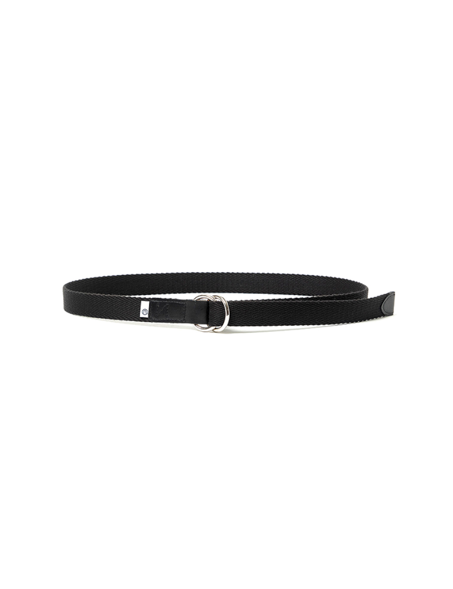 nonnative - DWELLER RING BELT ACRYLIC TAPE WITH COW LEATHER (BLACK 