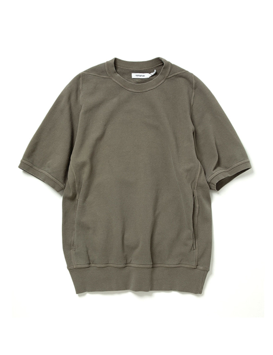 <img class='new_mark_img1' src='https://img.shop-pro.jp/img/new/icons50.gif' style='border:none;display:inline;margin:0px;padding:0px;width:auto;' />nonnative - DWELLER S/S CREW PULLOVER COTTON SWEAT OVERDYED (CEMENT)