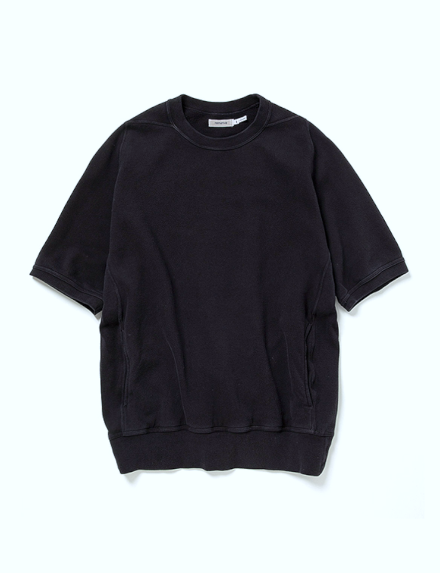 <img class='new_mark_img1' src='https://img.shop-pro.jp/img/new/icons50.gif' style='border:none;display:inline;margin:0px;padding:0px;width:auto;' />nonnative - DWELLER S/S CREW PULLOVER COTTON SWEAT OVERDYED (NAVY)