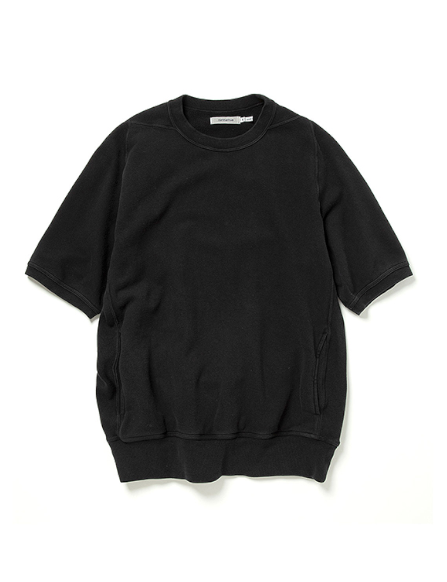 <img class='new_mark_img1' src='https://img.shop-pro.jp/img/new/icons50.gif' style='border:none;display:inline;margin:0px;padding:0px;width:auto;' />nonnative - DWELLER S/S CREW PULLOVER COTTON SWEAT OVERDYED (BLACK)