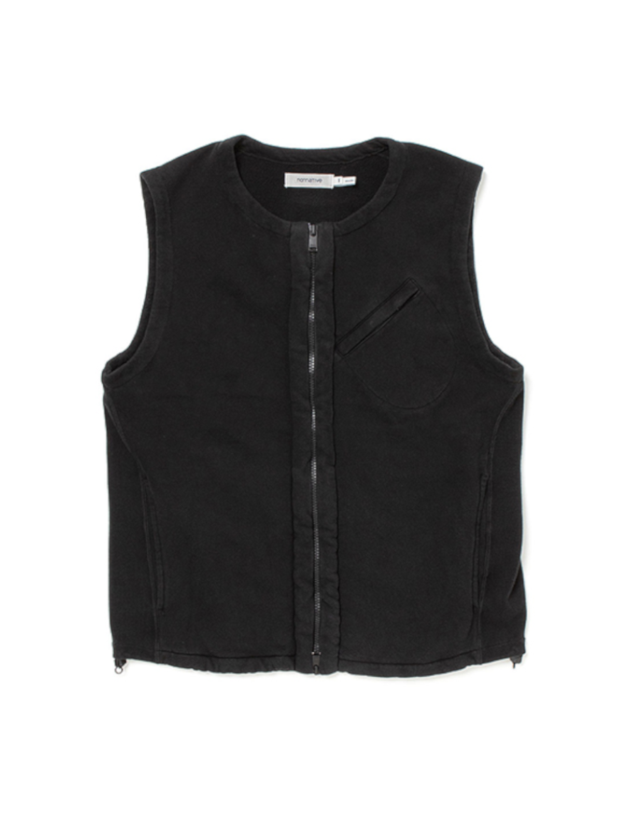 <img class='new_mark_img1' src='https://img.shop-pro.jp/img/new/icons50.gif' style='border:none;display:inline;margin:0px;padding:0px;width:auto;' />nonnative - HIKER VEST COTTON SWEAT OVERDYED (BLACK)