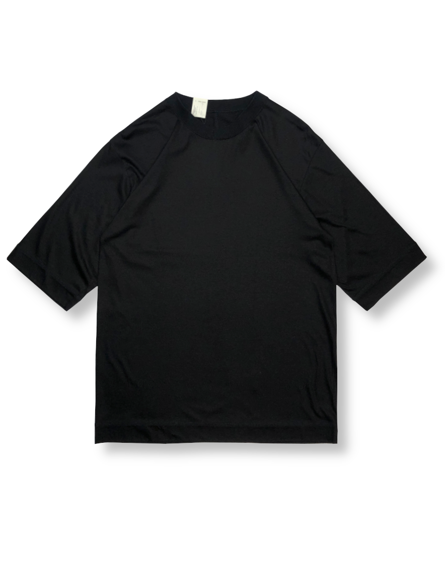 N.HOOLYWOOD - CREW NECK HALF SLEEVE (BLACK)【Hoen - Web】/ ５分丈カットソー (ブラック)  (サイズ36,38) エヌハリウッド公式通販