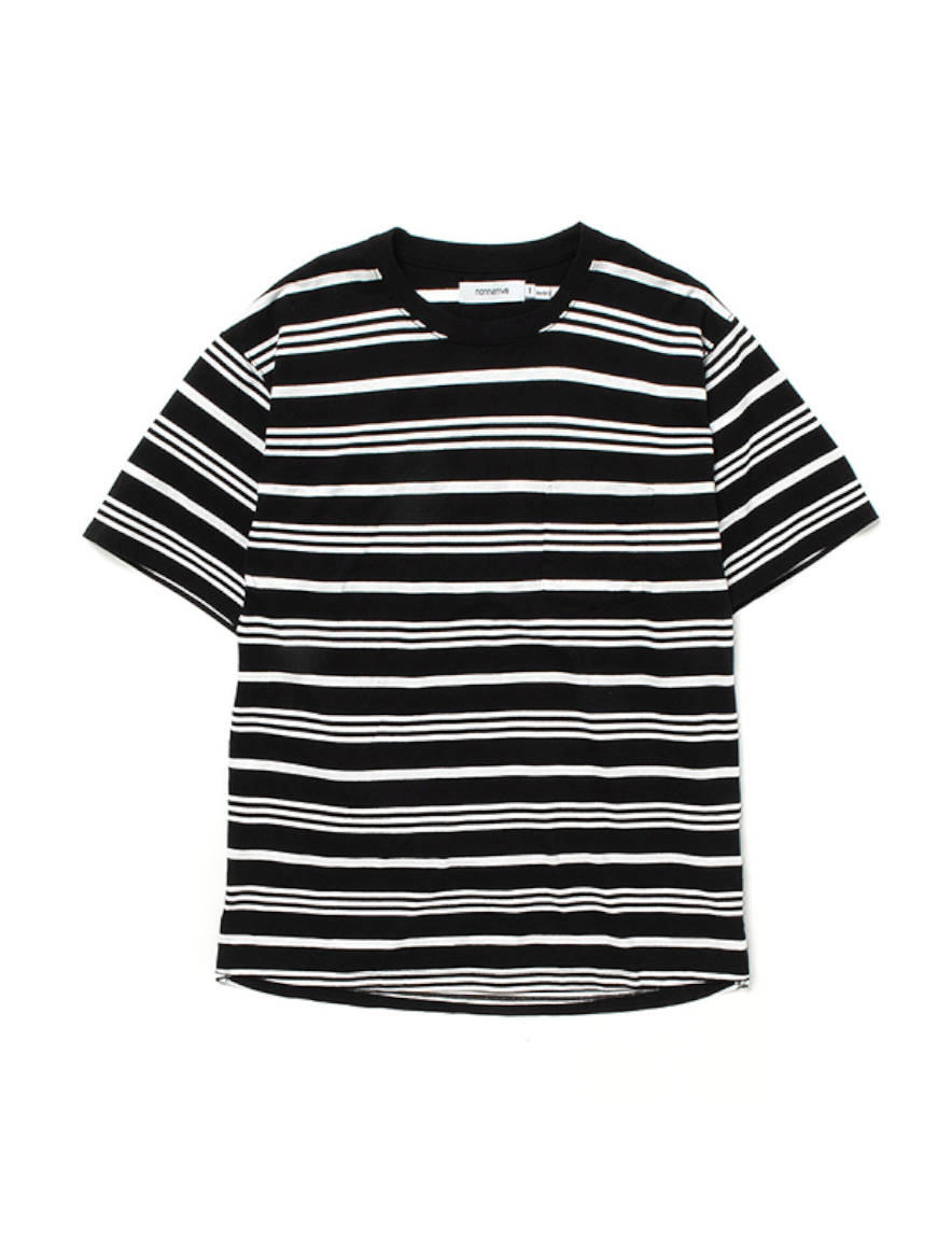 <img class='new_mark_img1' src='https://img.shop-pro.jp/img/new/icons50.gif' style='border:none;display:inline;margin:0px;padding:0px;width:auto;' />nonnative - DWELLER S/S TEE COTTON JERSEY BORDER (BLACK)