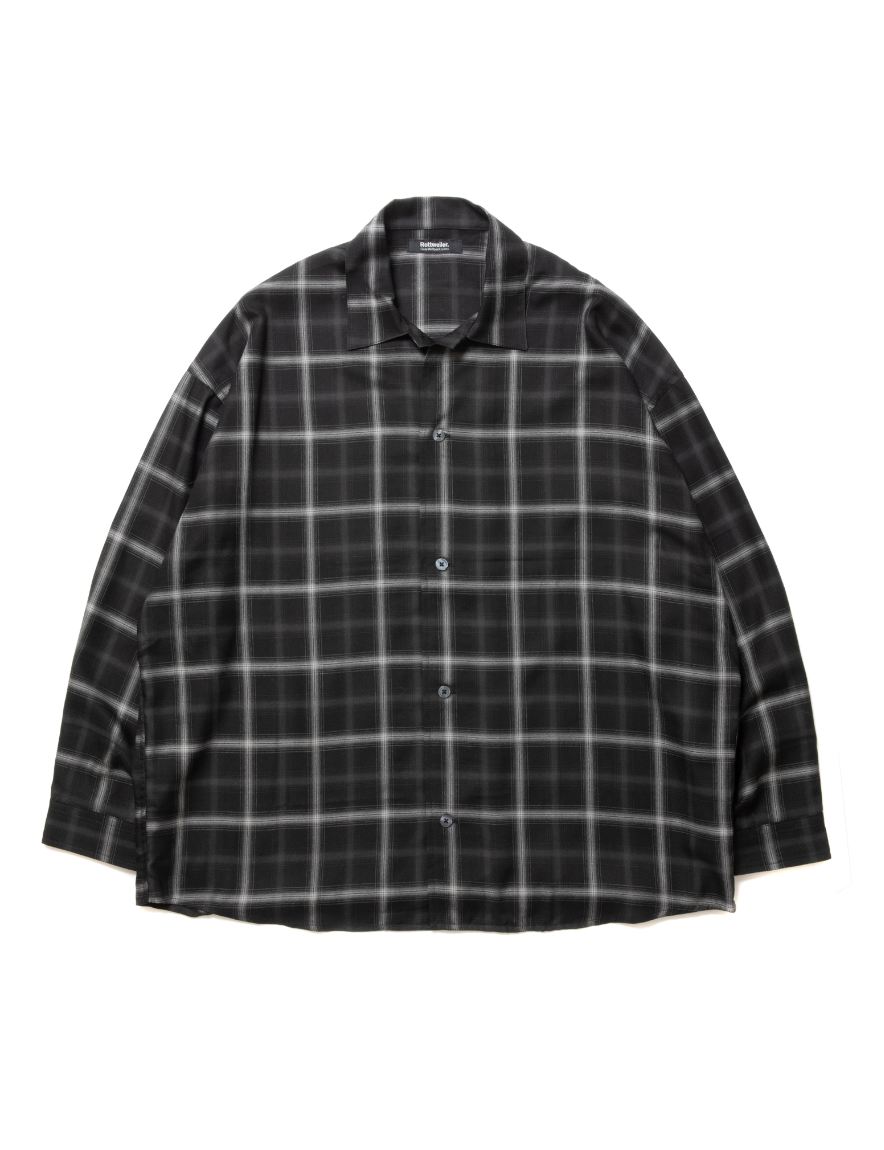 <img class='new_mark_img1' src='https://img.shop-pro.jp/img/new/icons24.gif' style='border:none;display:inline;margin:0px;padding:0px;width:auto;' />ROTTWEILER - R9 CHECK SHIRT (BLACK)
