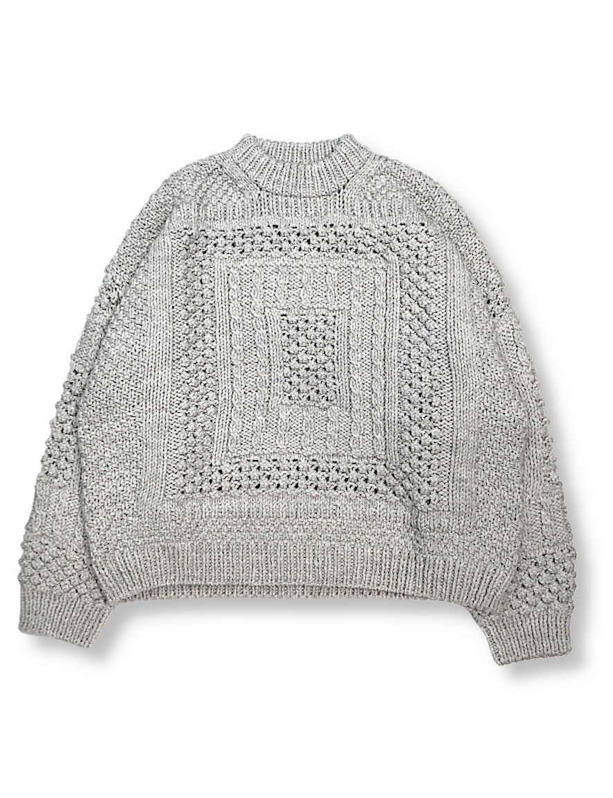 <img class='new_mark_img1' src='https://img.shop-pro.jp/img/new/icons24.gif' style='border:none;display:inline;margin:0px;padding:0px;width:auto;' />UNUSED - Hand knit sweater (OATMEAL)  US2369