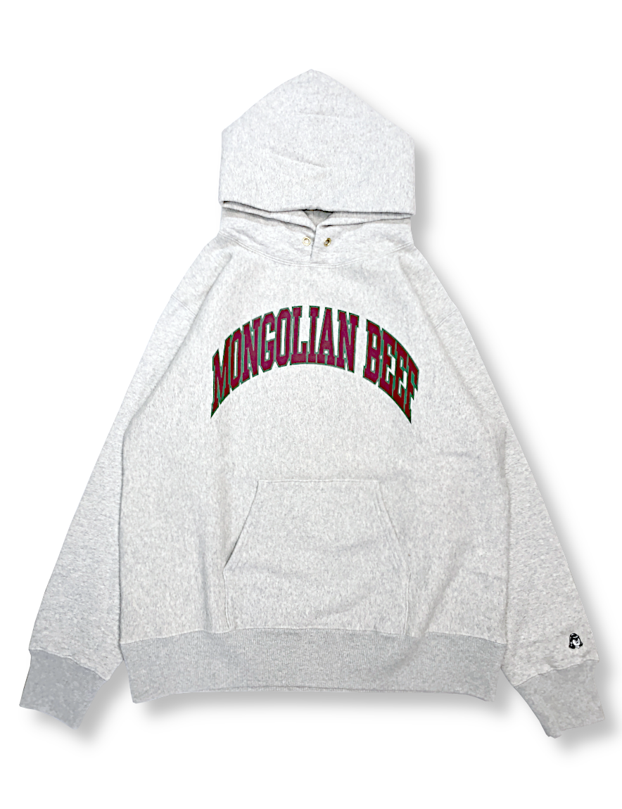 <img class='new_mark_img1' src='https://img.shop-pro.jp/img/new/icons50.gif' style='border:none;display:inline;margin:0px;padding:0px;width:auto;' />TACOMA FUJI RECORDS / MONGOLIAN BEEF HOODIE designed by Shuntaro Watanabe (OATMEAL) 
