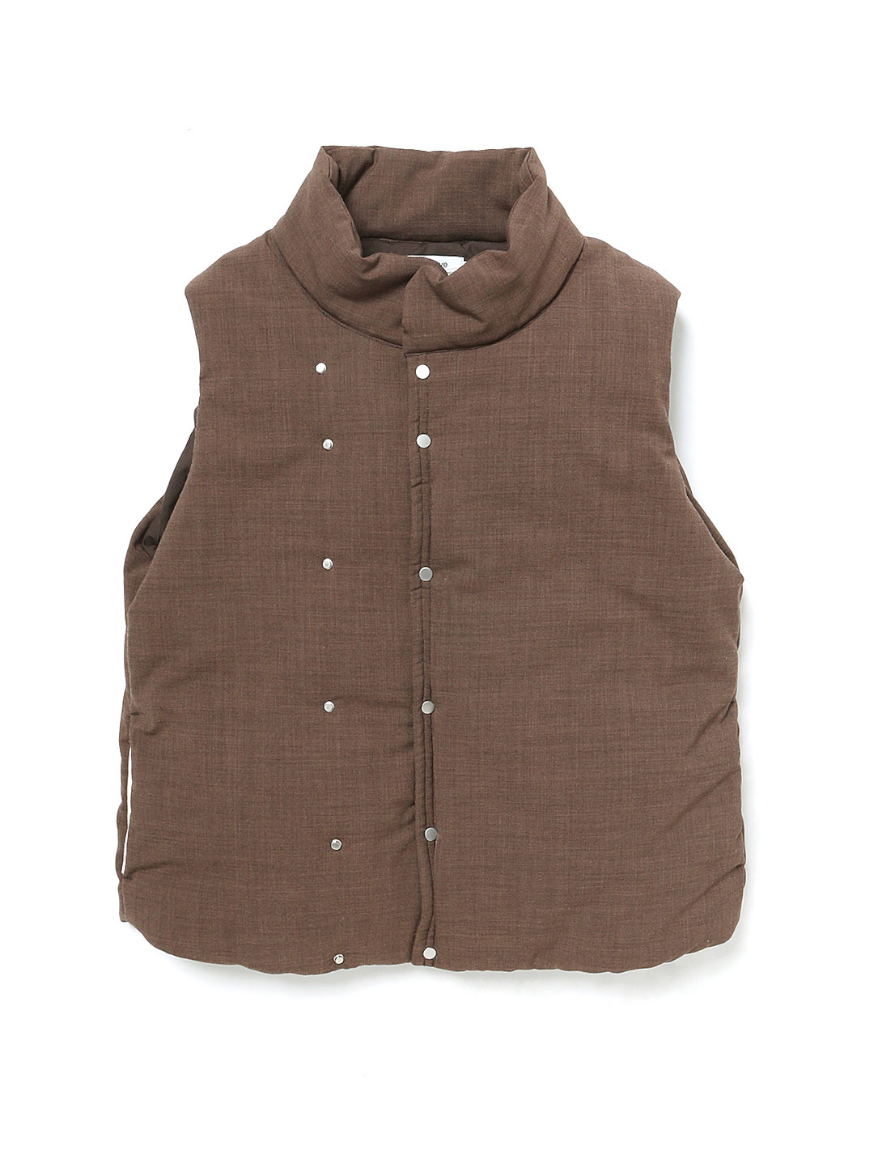 <img class='new_mark_img1' src='https://img.shop-pro.jp/img/new/icons50.gif' style='border:none;display:inline;margin:0px;padding:0px;width:auto;' />nonnative - HIKER PUFF VEST P/W/Pu TROPICAL CLOTH (BROWN)