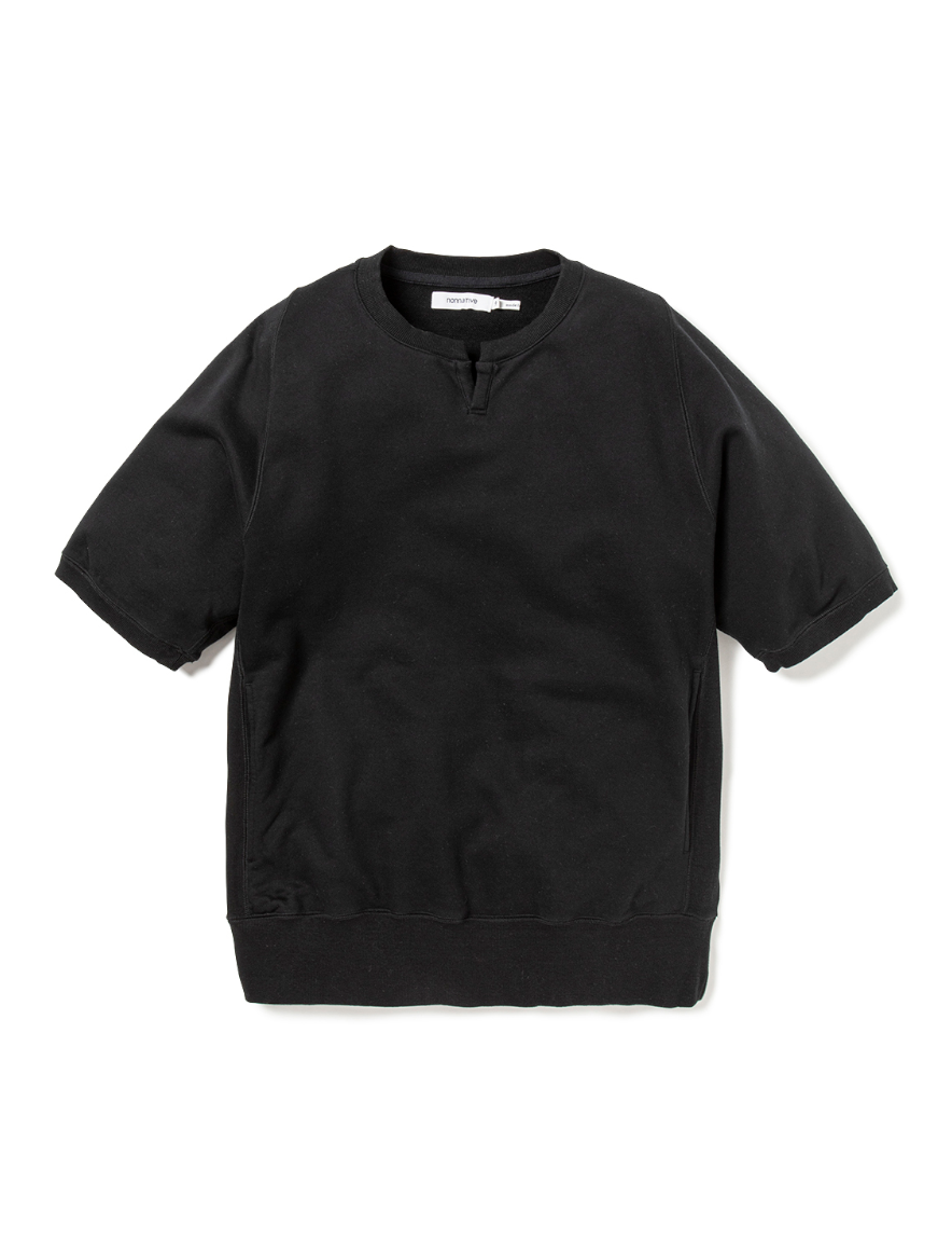 <img class='new_mark_img1' src='https://img.shop-pro.jp/img/new/icons1.gif' style='border:none;display:inline;margin:0px;padding:0px;width:auto;' />nonnative - DWELLER S/S T-NECK PULLOVER COTTON SWEAT (BLACK)