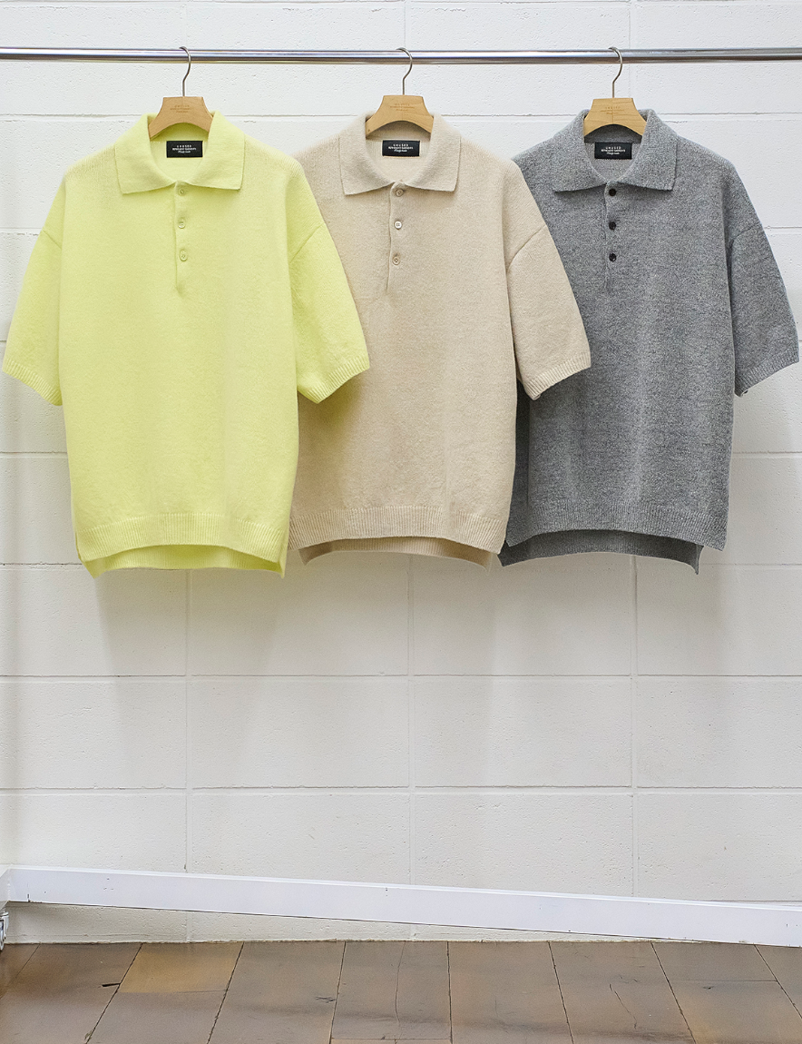 UNUSED Knit polo US2434 ベージュ 購入前コメント必須 UNUSED - Knit Polo US2434【Hoen-WEB】