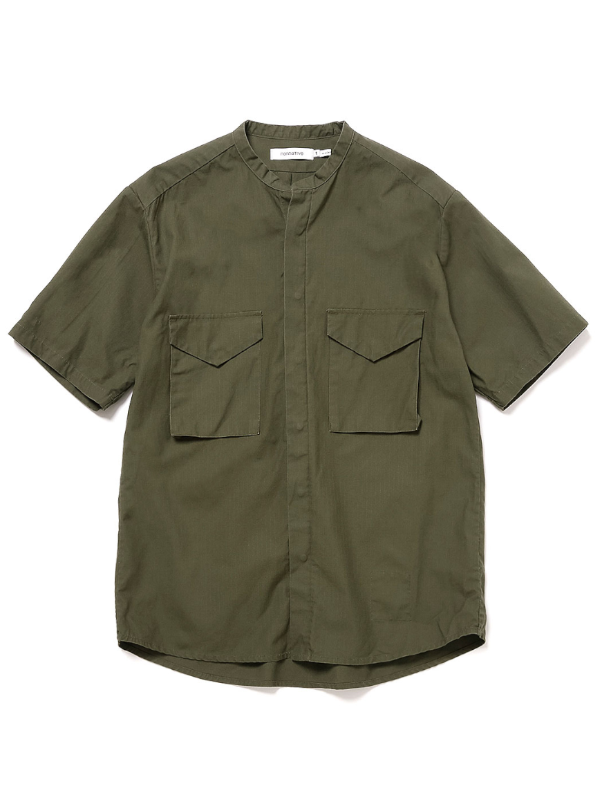 <img class='new_mark_img1' src='https://img.shop-pro.jp/img/new/icons50.gif' style='border:none;display:inline;margin:0px;padding:0px;width:auto;' />nonnative - TROOPER S/S SHIRT COTTON RIPSTOP (OLIVE)